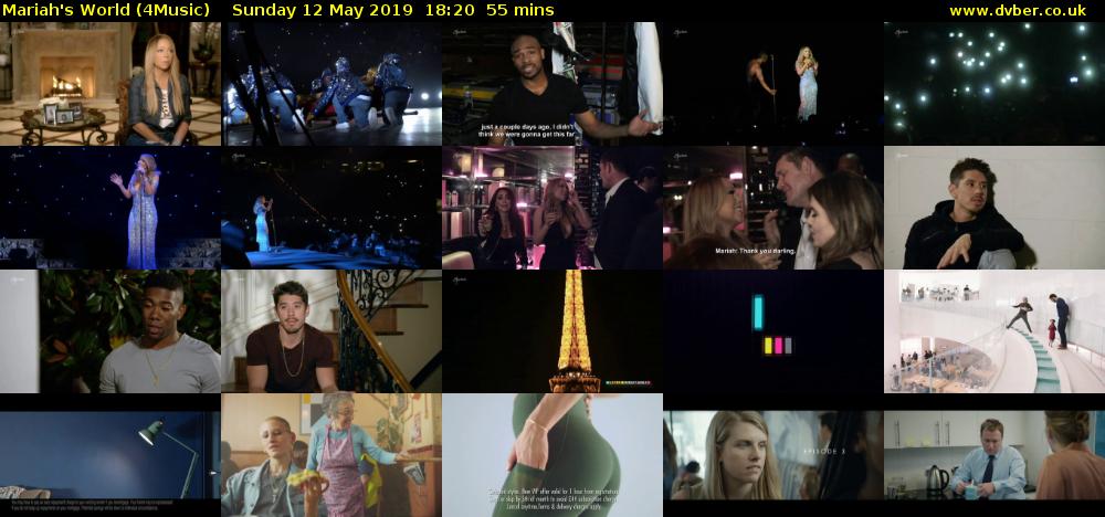 Mariah's World (4Music) Sunday 12 May 2019 18:20 - 19:15