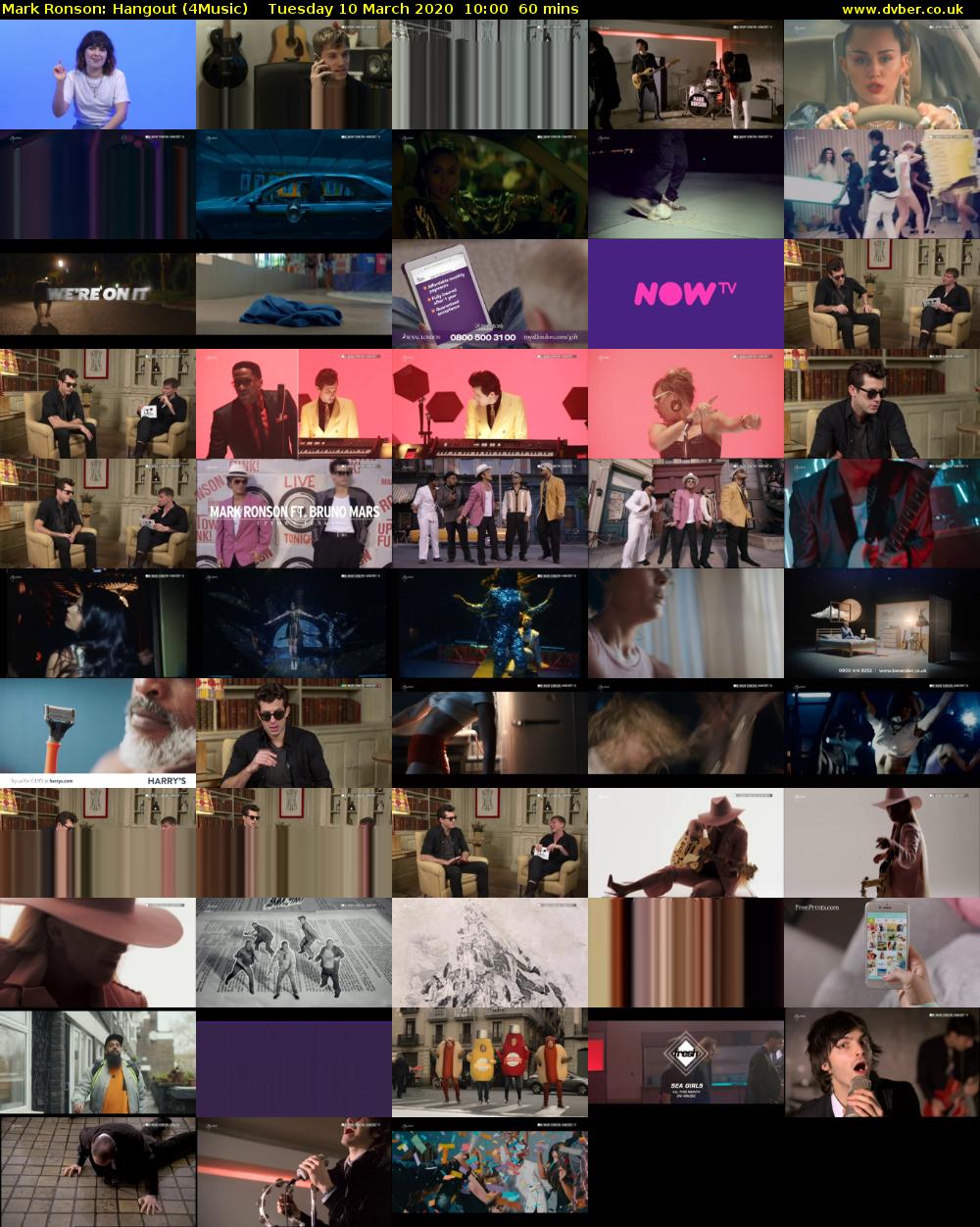 Mark Ronson: Hangout (4Music) Tuesday 10 March 2020 10:00 - 11:00