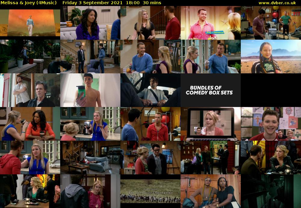 Melissa & Joey (4Music) Friday 3 September 2021 19:00 - 19:30