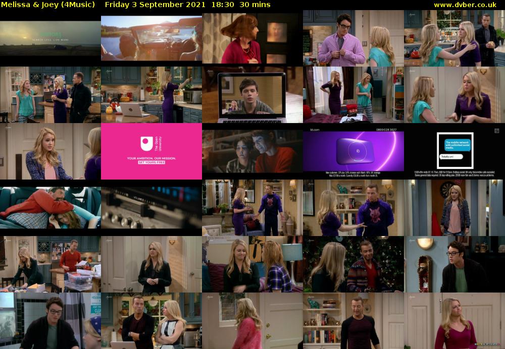 Melissa & Joey (4Music) Friday 3 September 2021 19:30 - 20:00