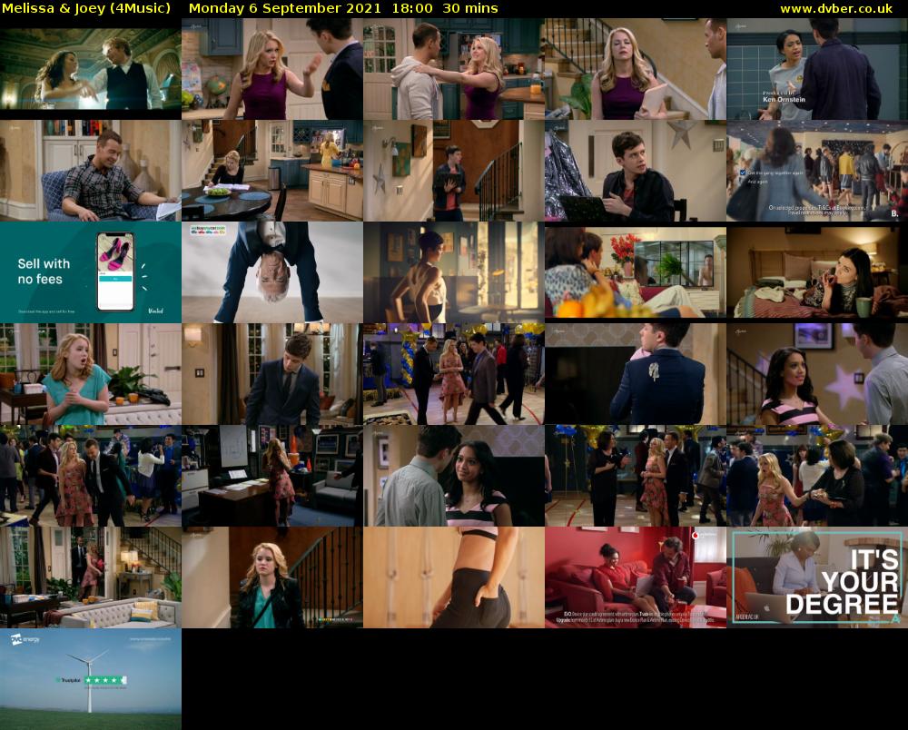 Melissa & Joey (4Music) Monday 6 September 2021 19:00 - 19:30