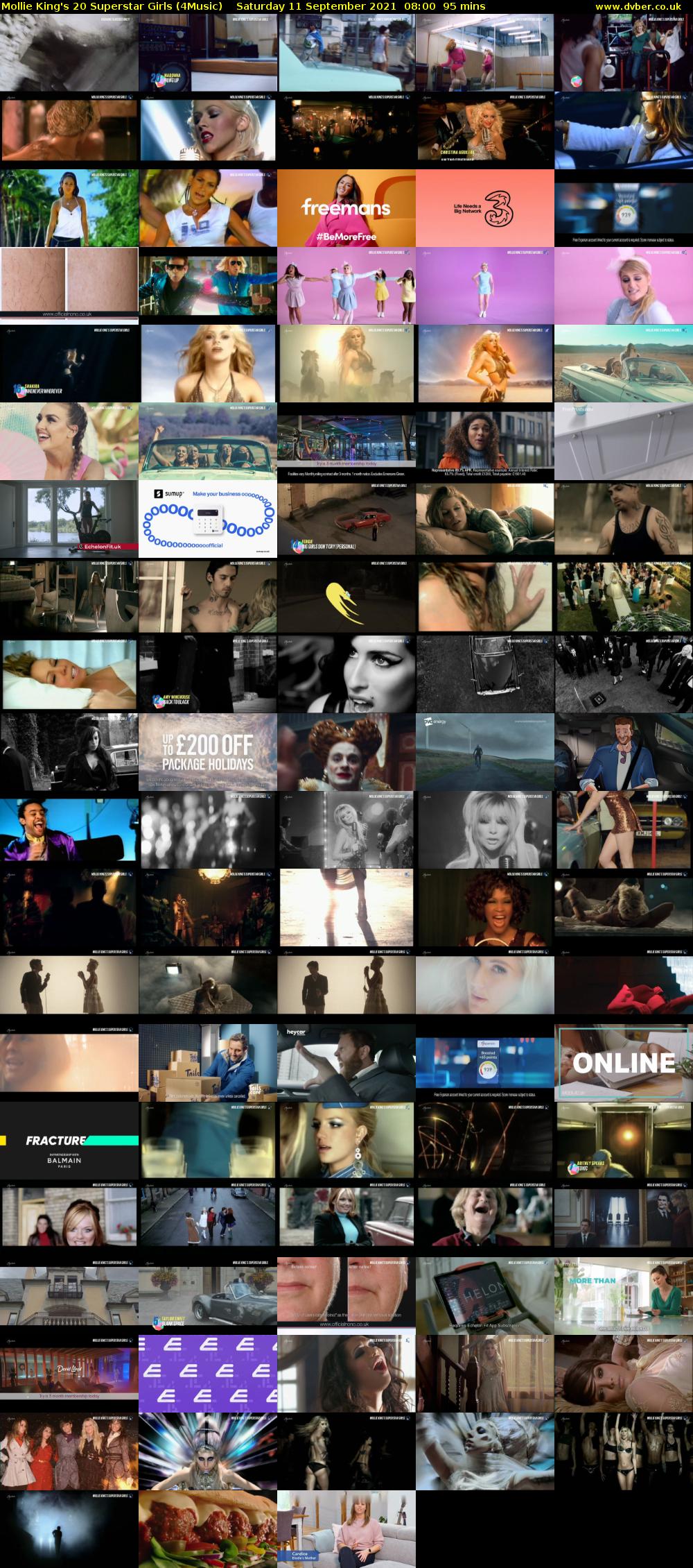 Mollie King's 20 Superstar Girls (4Music) Saturday 11 September 2021 09:00 - 10:35