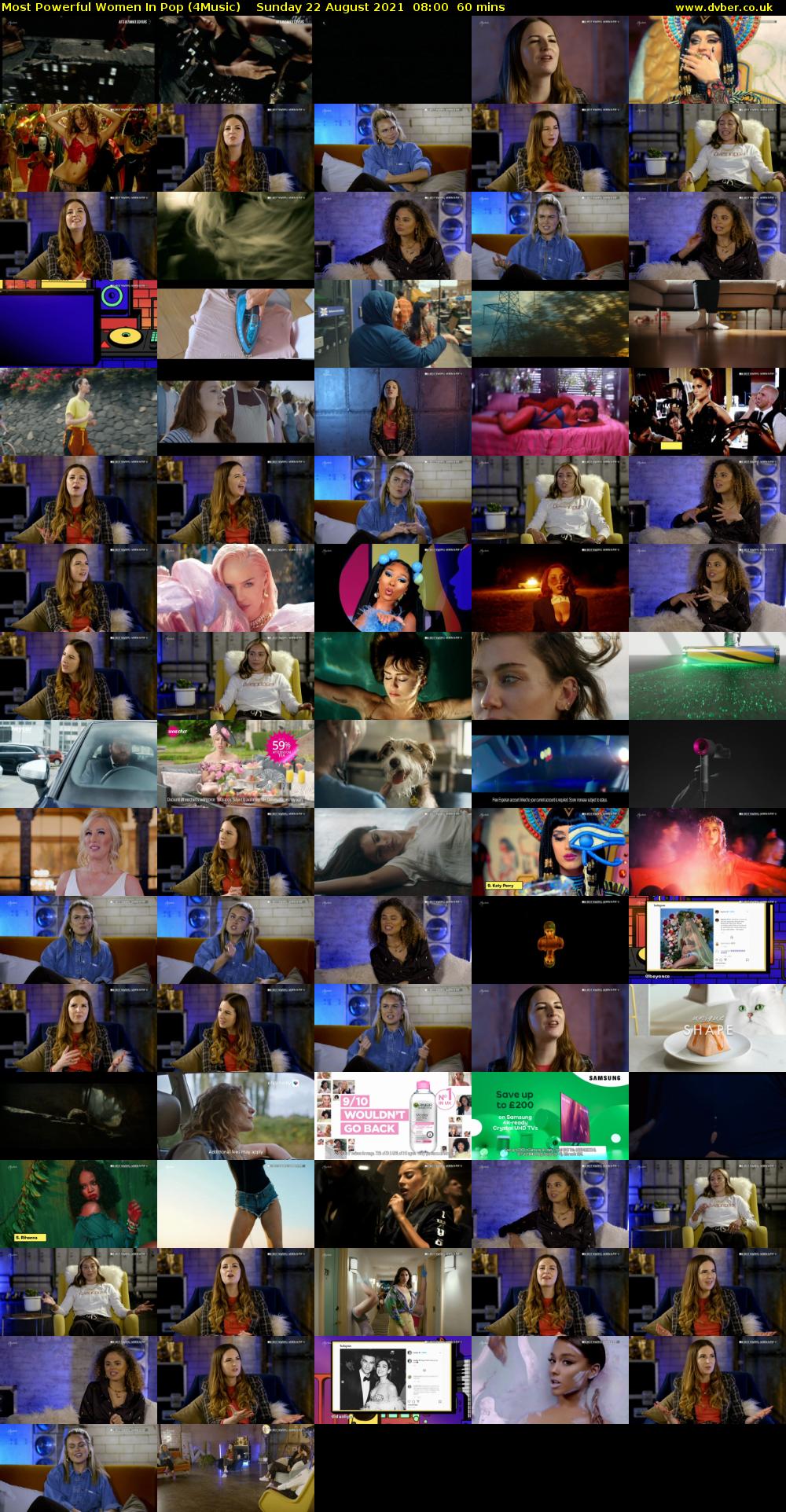 Most Powerful Women In Pop (4Music) Sunday 22 August 2021 09:00 - 10:00