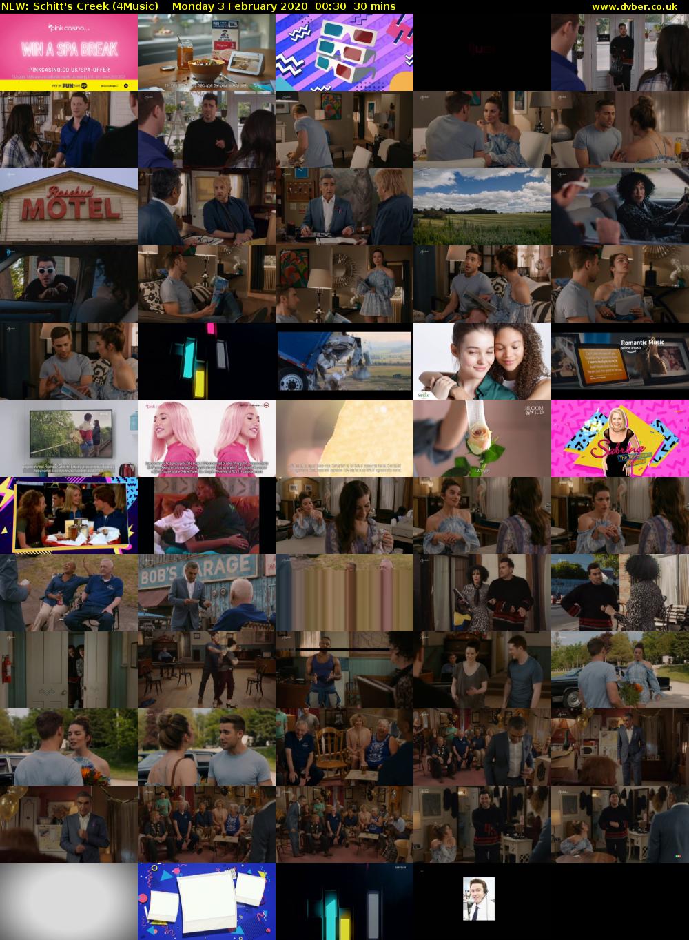 NEW: Schitt's Creek (4Music) Monday 3 February 2020 00:30 - 01:00