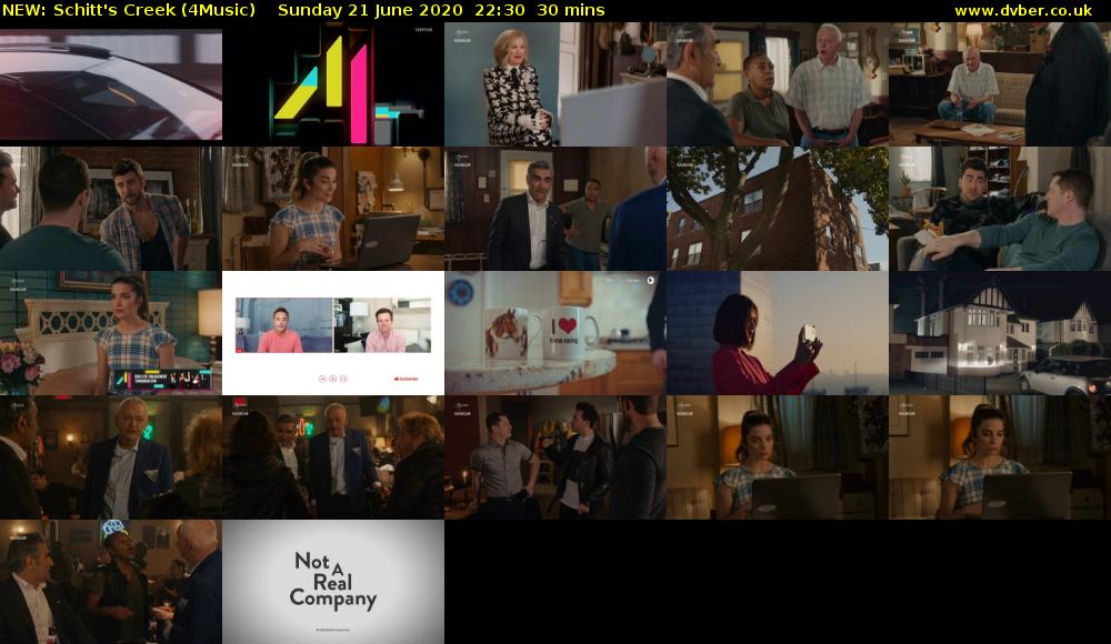 NEW: Schitt's Creek (4Music) Sunday 21 June 2020 22:30 - 23:00