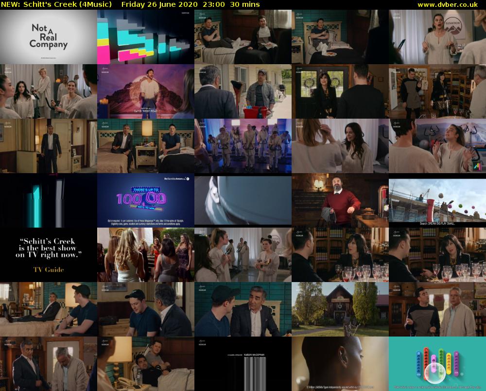 NEW: Schitt's Creek (4Music) Friday 26 June 2020 23:00 - 23:30