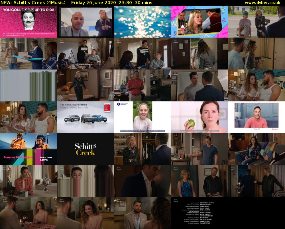 NEW: Schitt's Creek (4Music) Friday 26 June 2020 23:30 - 00:00