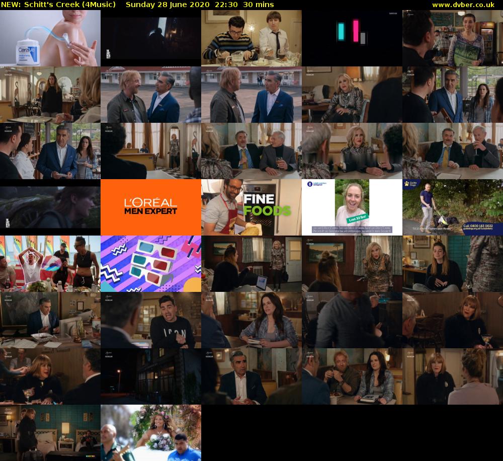 NEW: Schitt's Creek (4Music) Sunday 28 June 2020 22:30 - 23:00