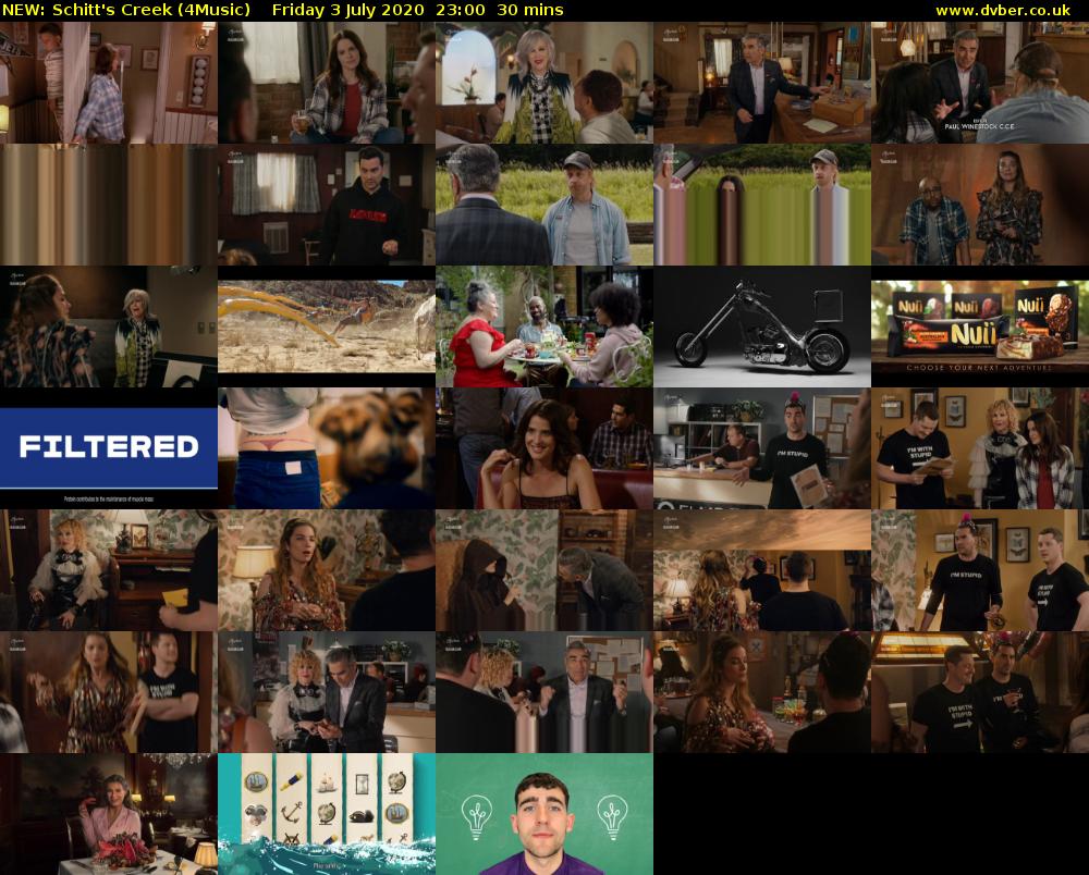 NEW: Schitt's Creek (4Music) Friday 3 July 2020 23:00 - 23:30