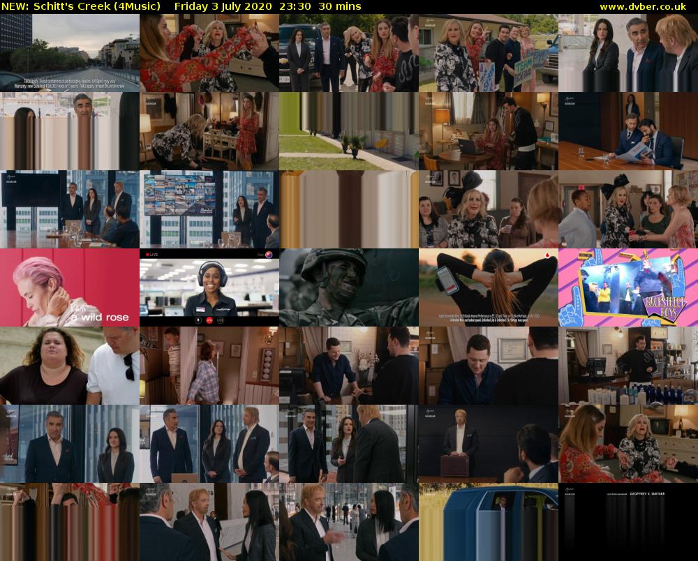 NEW: Schitt's Creek (4Music) Friday 3 July 2020 23:30 - 00:00