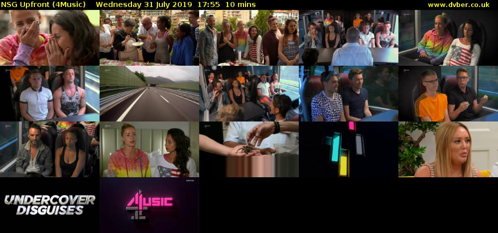 NSG Upfront (4Music) Wednesday 31 July 2019 17:55 - 18:05