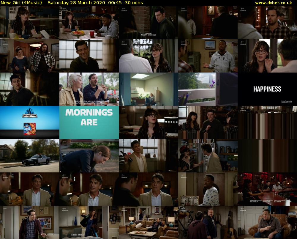 New Girl (4Music) Saturday 28 March 2020 00:45 - 01:15