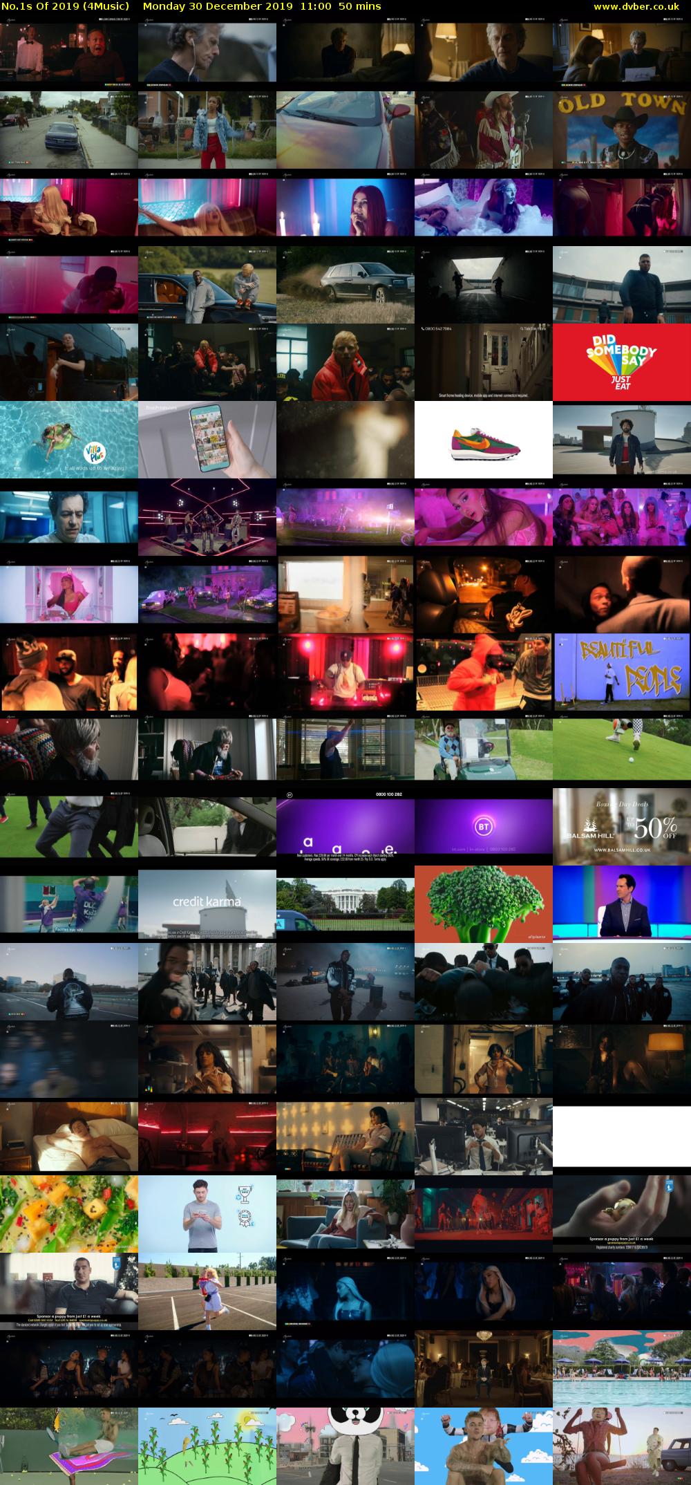 No.1s Of 2019 (4Music) Monday 30 December 2019 11:00 - 11:50