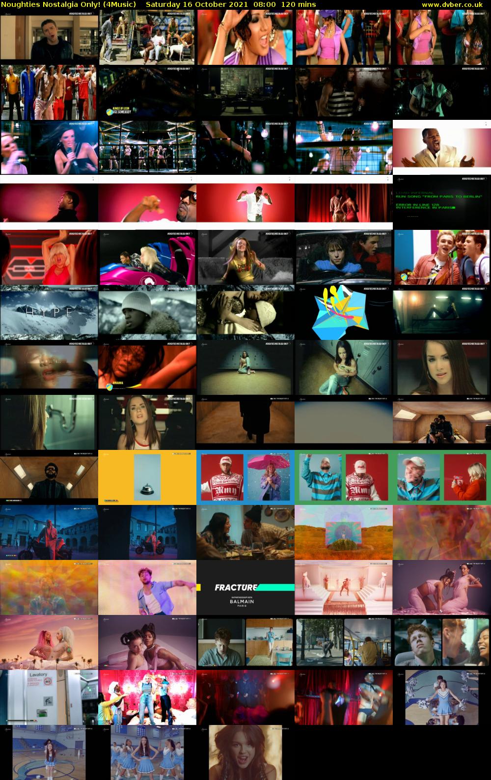 Noughties Nostalgia Only! (4Music) Saturday 16 October 2021 08:00 - 10:00