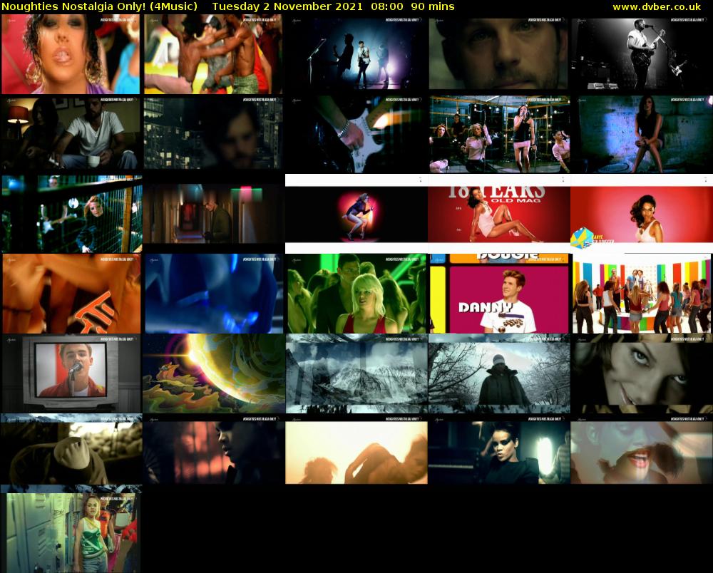 Noughties Nostalgia Only! (4Music) Tuesday 2 November 2021 08:00 - 09:30