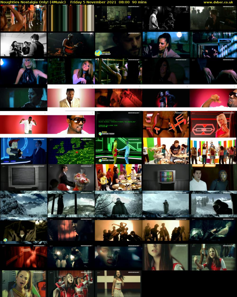 Noughties Nostalgia Only! (4Music) Friday 5 November 2021 08:00 - 09:30