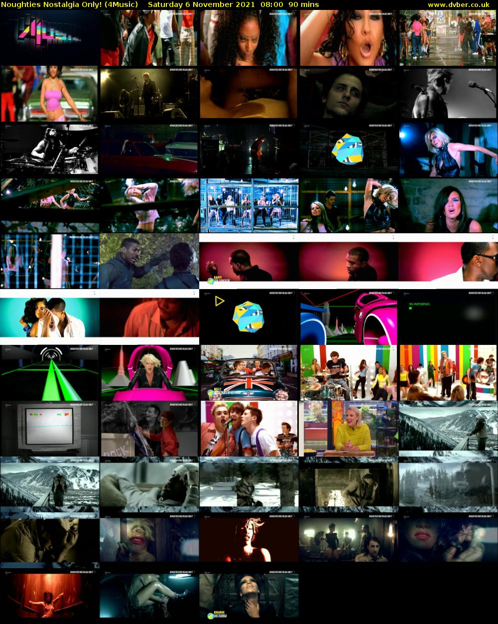 Noughties Nostalgia Only! (4Music) Saturday 6 November 2021 08:00 - 09:30