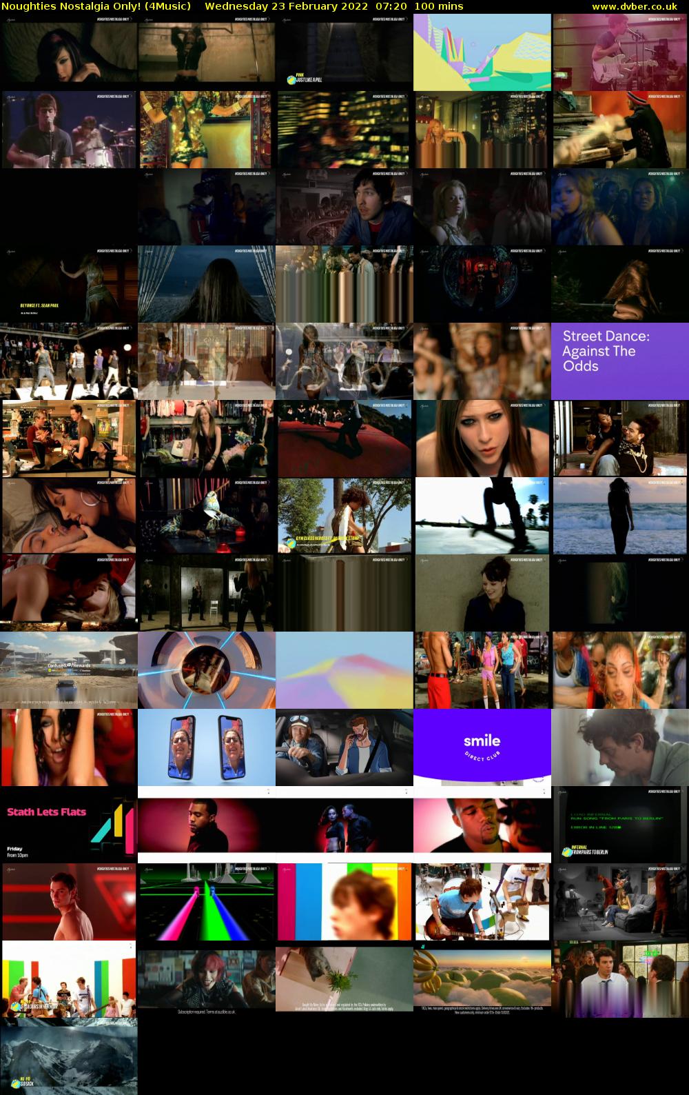 Noughties Nostalgia Only! (4Music) Wednesday 23 February 2022 07:20 - 09:00