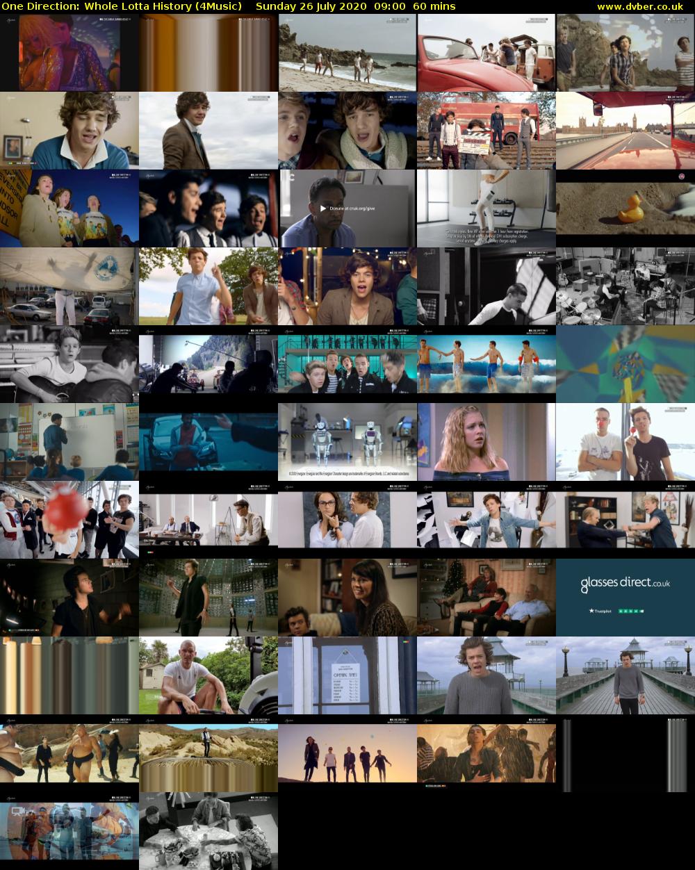 One Direction: Whole Lotta History (4Music) Sunday 26 July 2020 09:00 - 10:00