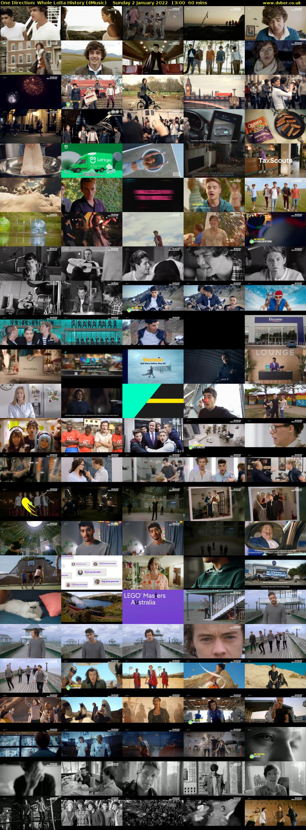 One Direction: Whole Lotta History (4Music) Sunday 2 January 2022 13:00 - 14:00