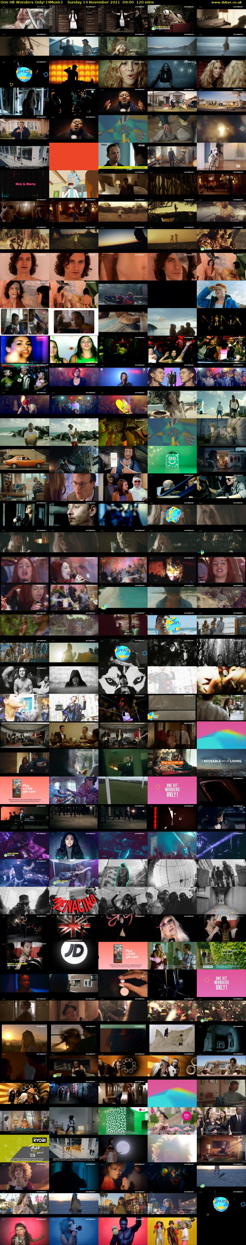 One Hit Wonders Only! (4Music) Sunday 14 November 2021 09:00 - 11:00