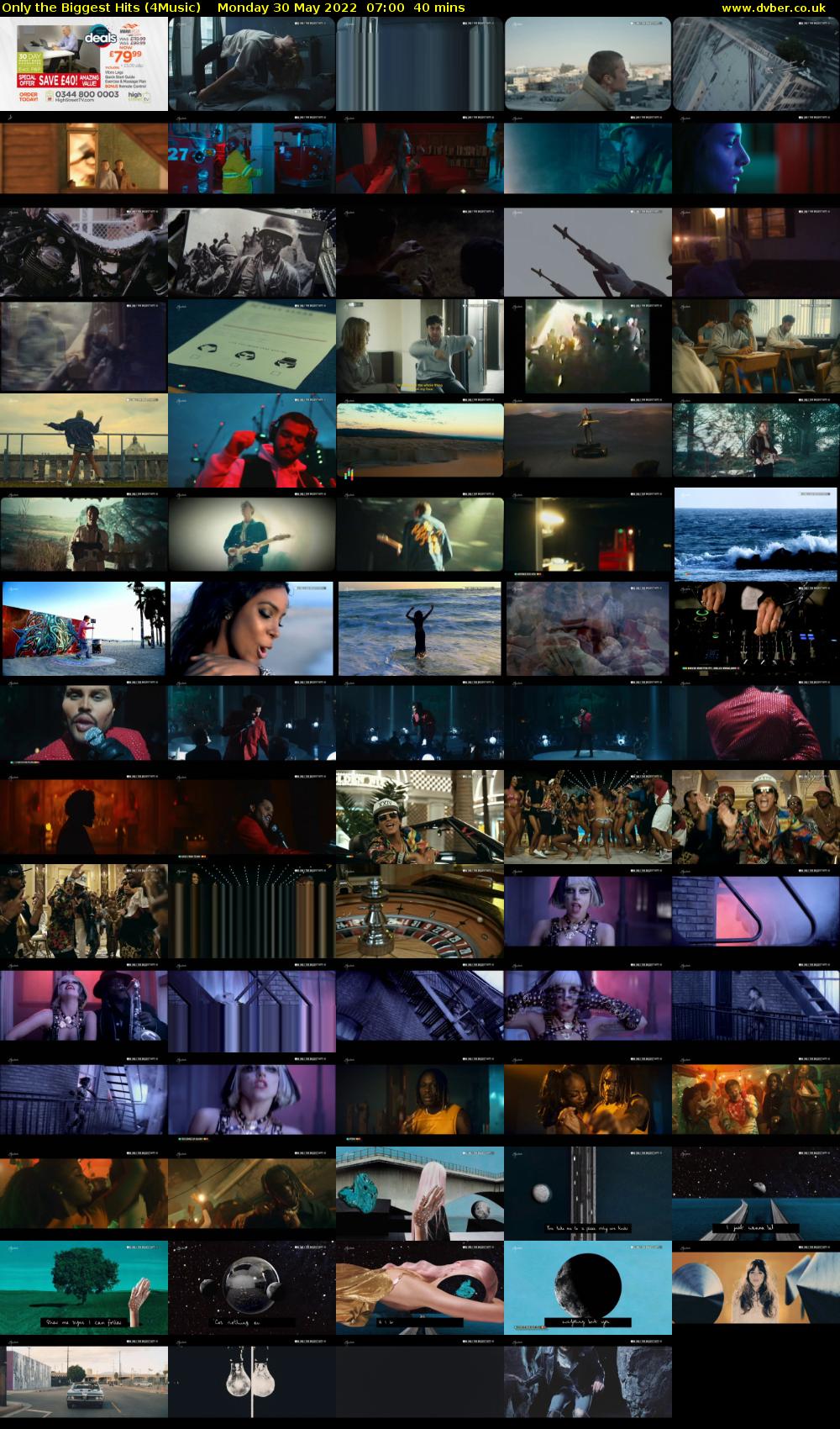Only the Biggest Hits (4Music) Monday 30 May 2022 07:00 - 07:40