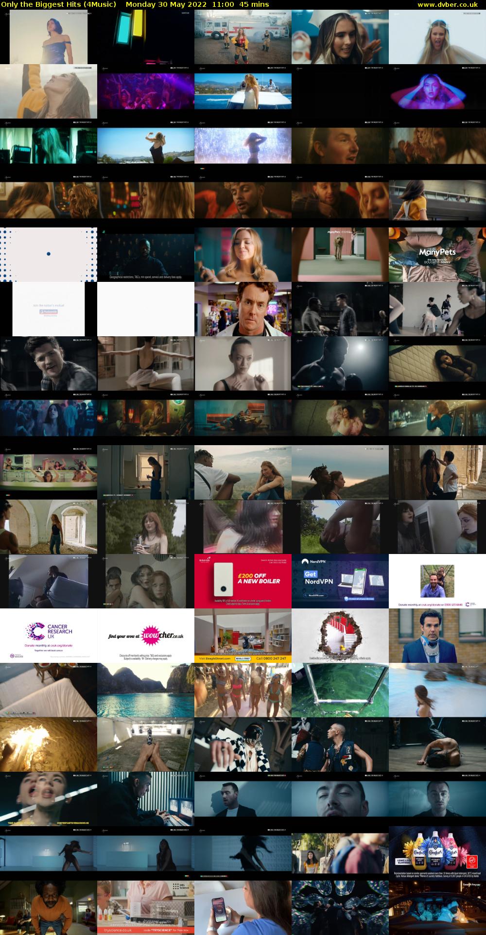 Only the Biggest Hits (4Music) Monday 30 May 2022 11:00 - 11:45