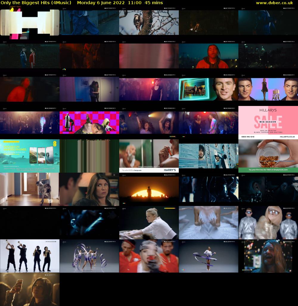 Only the Biggest Hits (4Music) Monday 6 June 2022 11:00 - 11:45