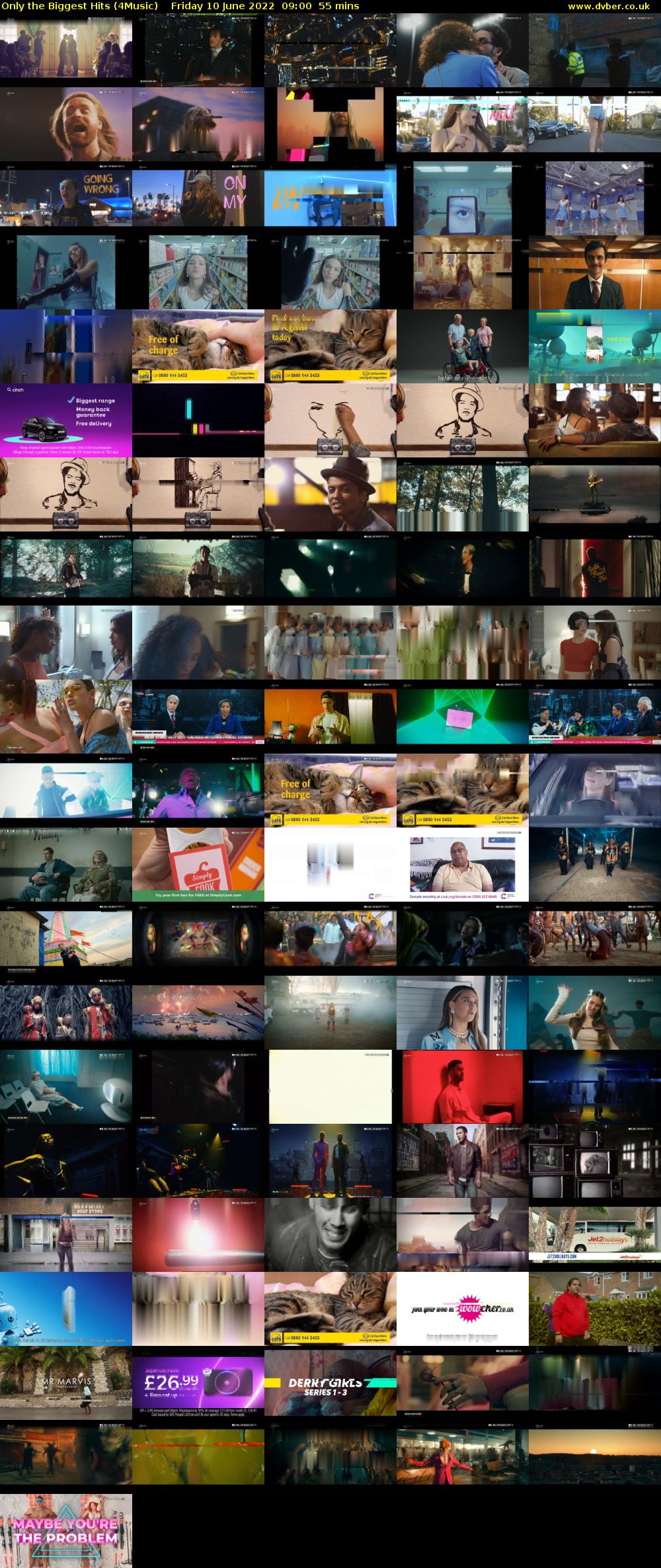 Only the Biggest Hits (4Music) Friday 10 June 2022 09:00 - 09:55