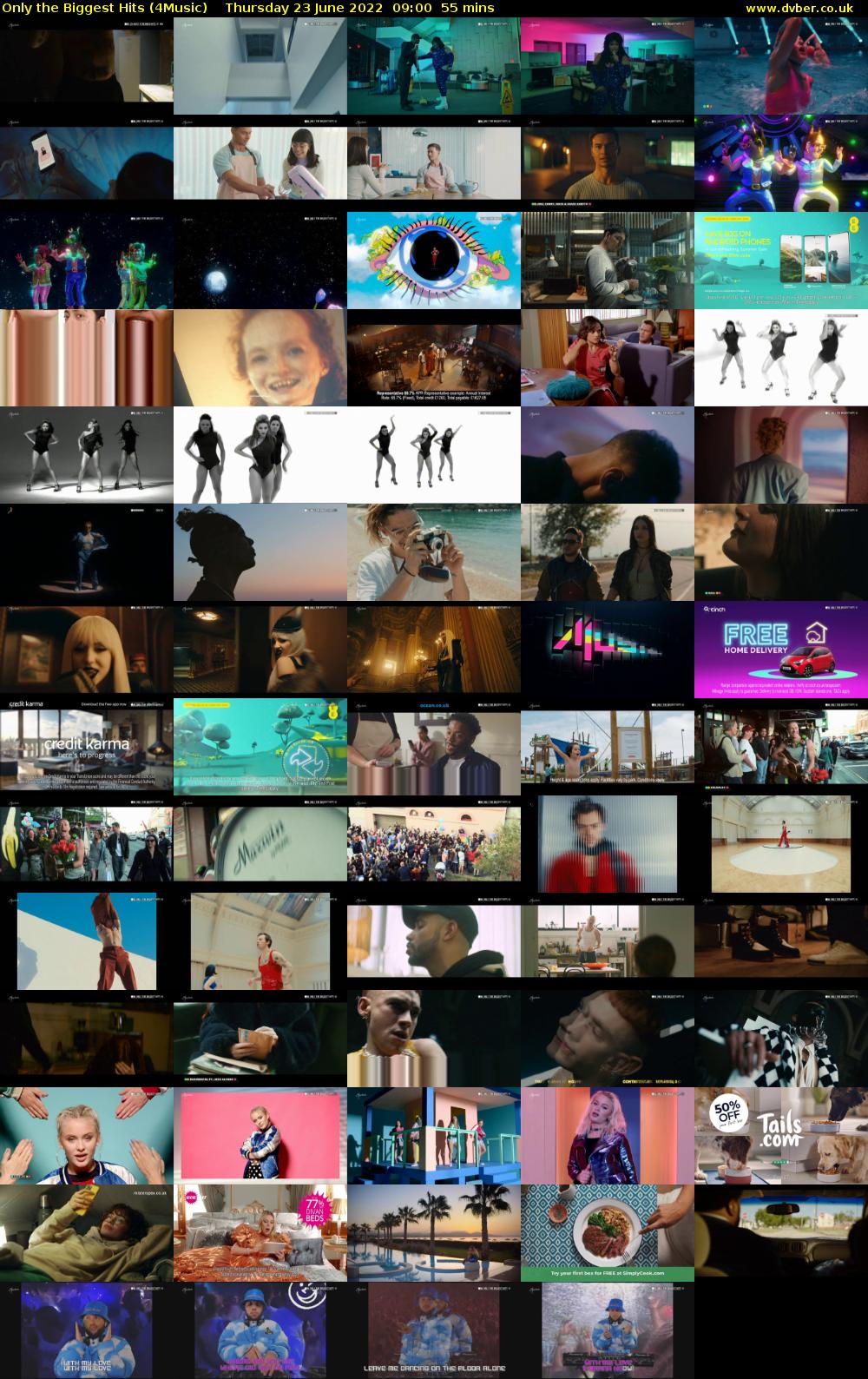 Only the Biggest Hits (4Music) Thursday 23 June 2022 09:00 - 09:55
