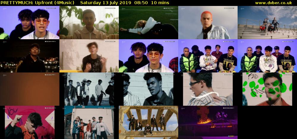 PRETTYMUCH: Upfront (4Music) Saturday 13 July 2019 08:50 - 09:00