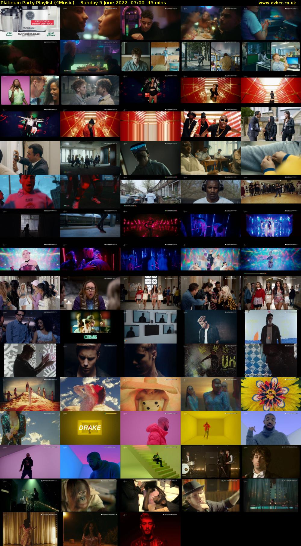 Platinum Party Playlist (4Music) Sunday 5 June 2022 07:00 - 07:45