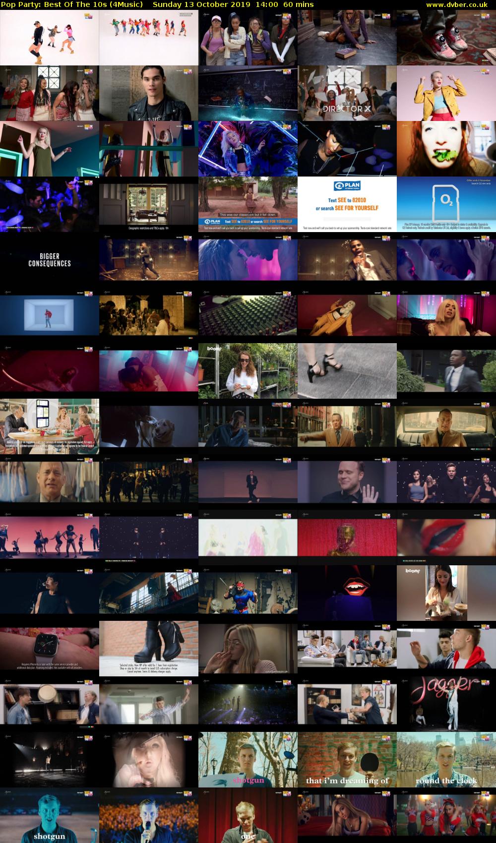 Pop Party: Best Of The 10s (4Music) Sunday 13 October 2019 14:00 - 15:00
