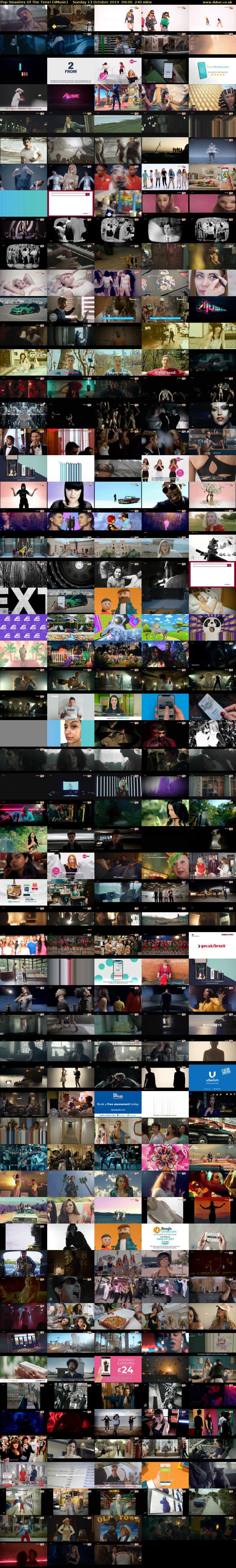 Pop Smashes Of The Tens! (4Music) Sunday 13 October 2019 09:00 - 13:00