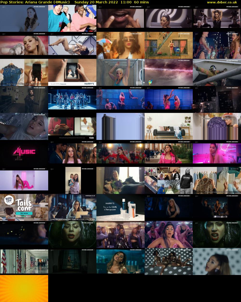 Pop Stories: Ariana Grande (4Music) Sunday 20 March 2022 11:00 - 12:00