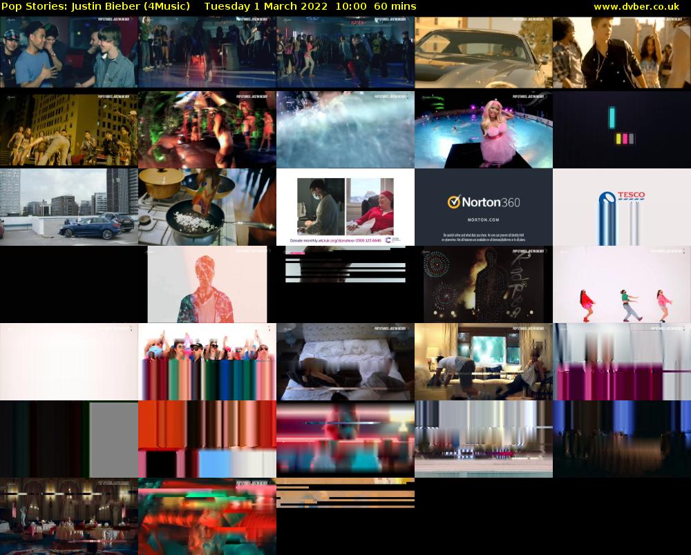 Pop Stories: Justin Bieber (4Music) Tuesday 1 March 2022 10:00 - 11:00