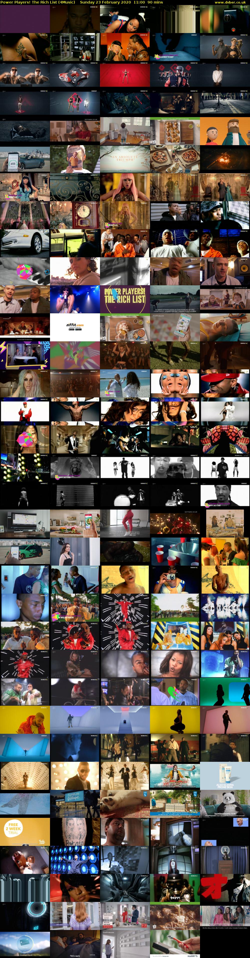 Power Players! The Rich List (4Music) Sunday 23 February 2020 11:00 - 12:30