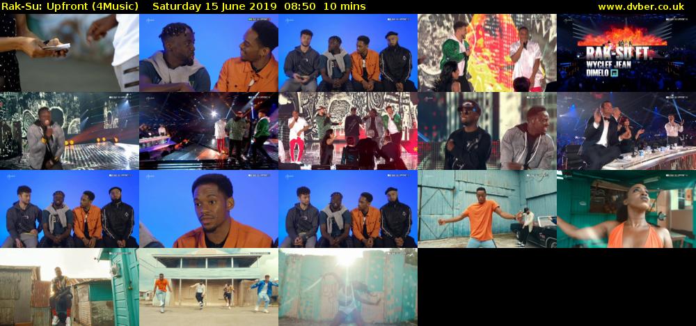 Rak-Su: Upfront (4Music) Saturday 15 June 2019 08:50 - 09:00