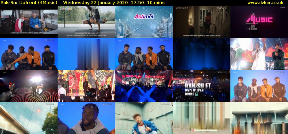 Rak-Su: Upfront (4Music) Wednesday 22 January 2020 17:50 - 18:00