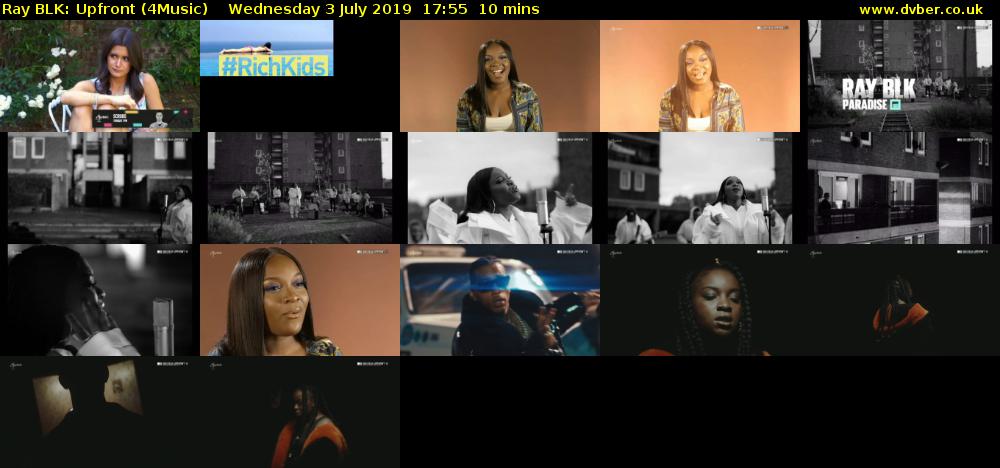 Ray BLK: Upfront (4Music) Wednesday 3 July 2019 17:55 - 18:05