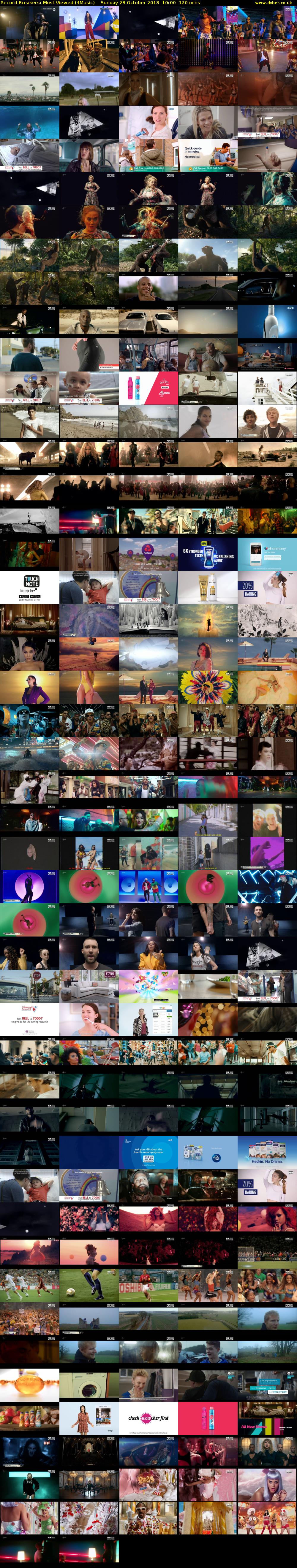 Record Breakers: Most Viewed (4Music) Sunday 28 October 2018 10:00 - 12:00