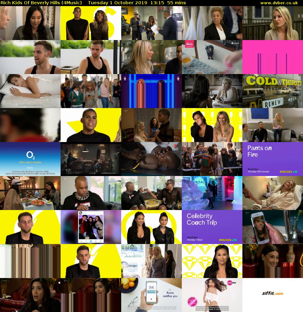 Rich Kids Of Beverly Hills (4Music) Tuesday 1 October 2019 13:15 - 14:10