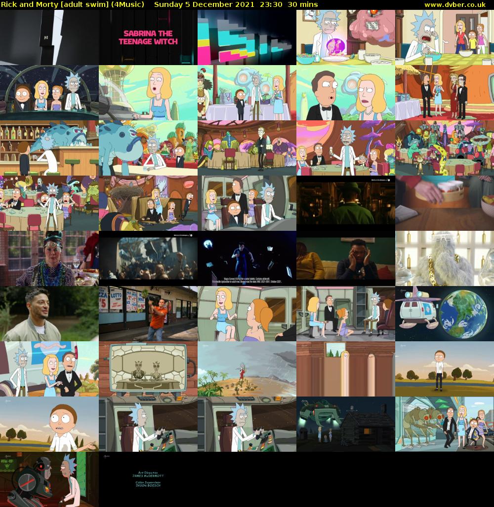 Rick and Morty [adult swim] (4Music) Sunday 5 December 2021 23:30 - 00:00