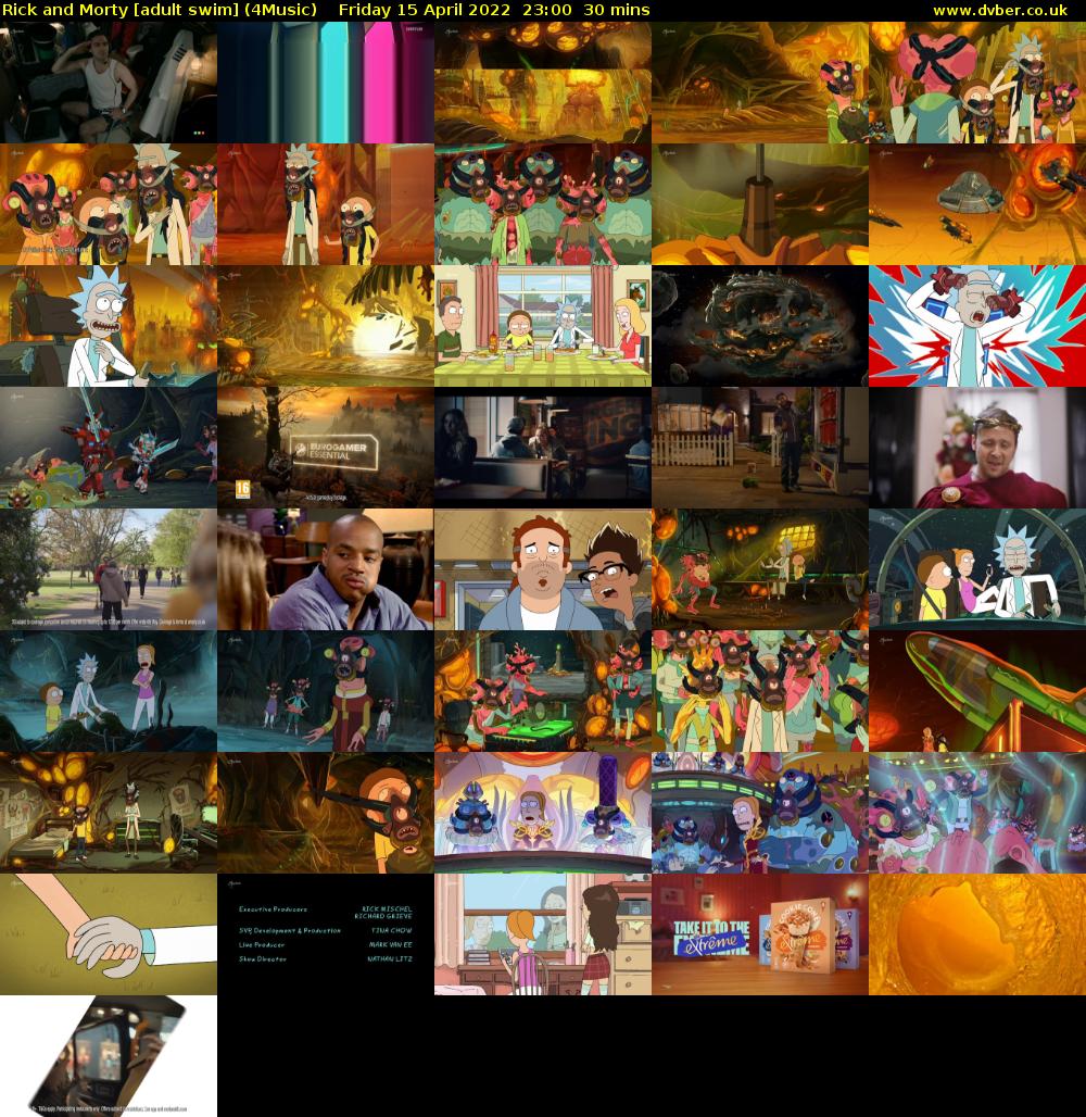 Rick and Morty [adult swim] (4Music) Friday 15 April 2022 23:00 - 23:30