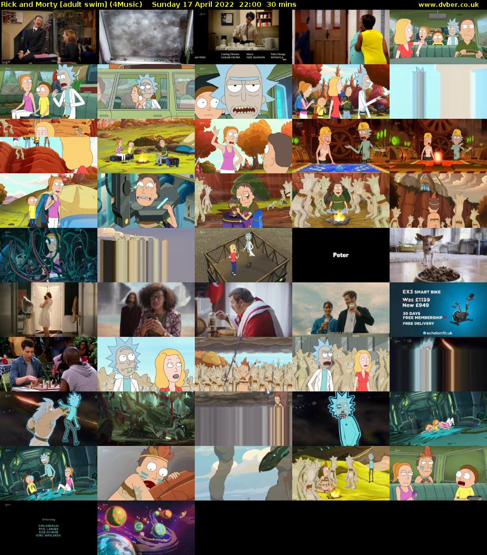 Rick and Morty [adult swim] (4Music) Sunday 17 April 2022 22:00 - 22:30