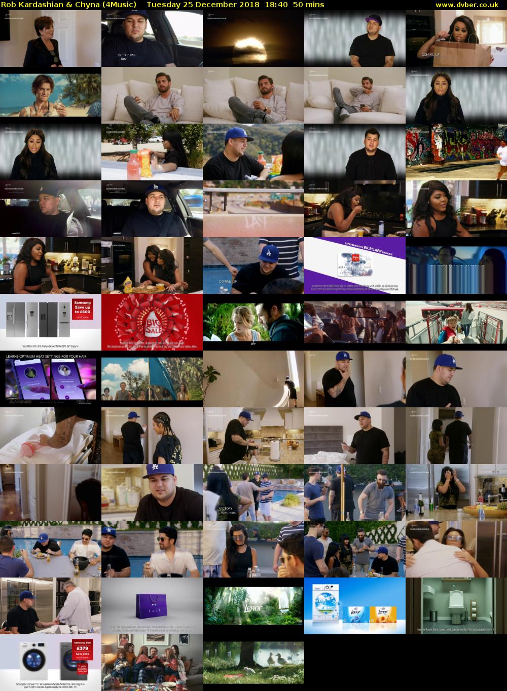 Rob Kardashian & Chyna (4Music) Tuesday 25 December 2018 18:40 - 19:30