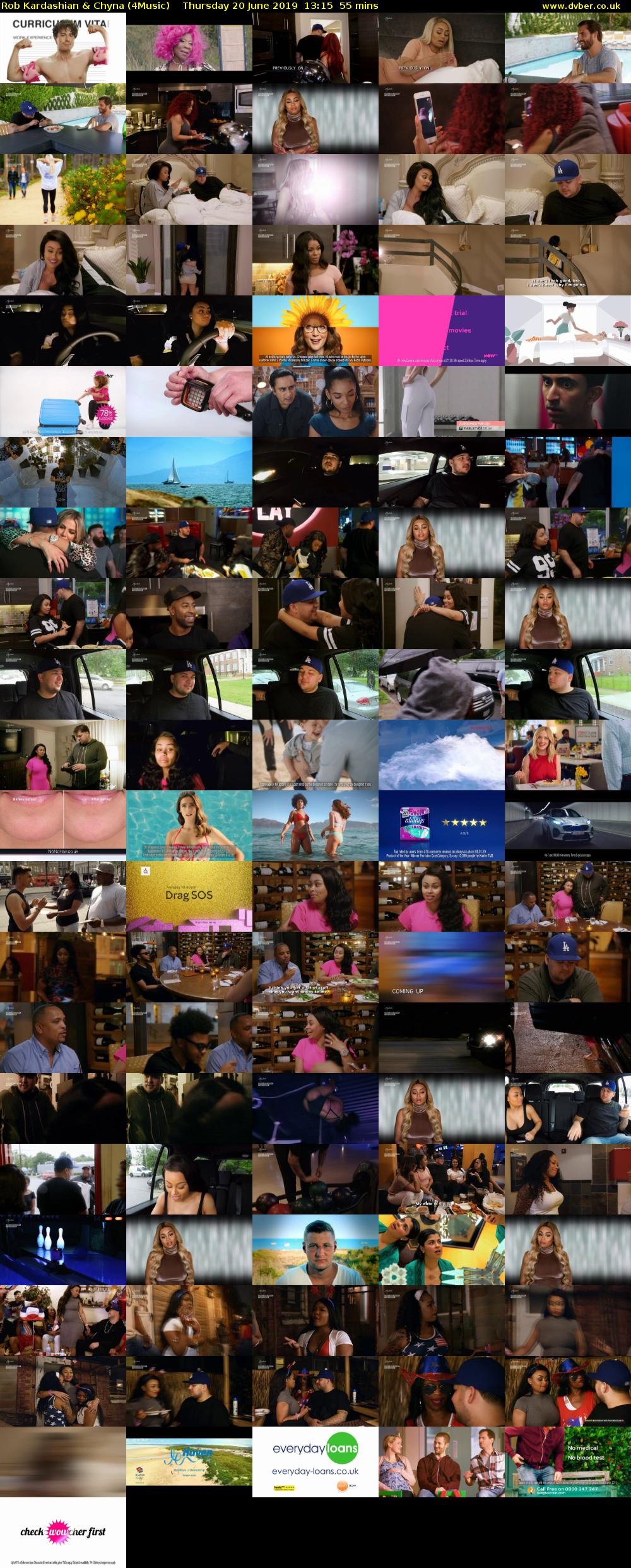 Rob Kardashian & Chyna (4Music) Thursday 20 June 2019 13:15 - 14:10