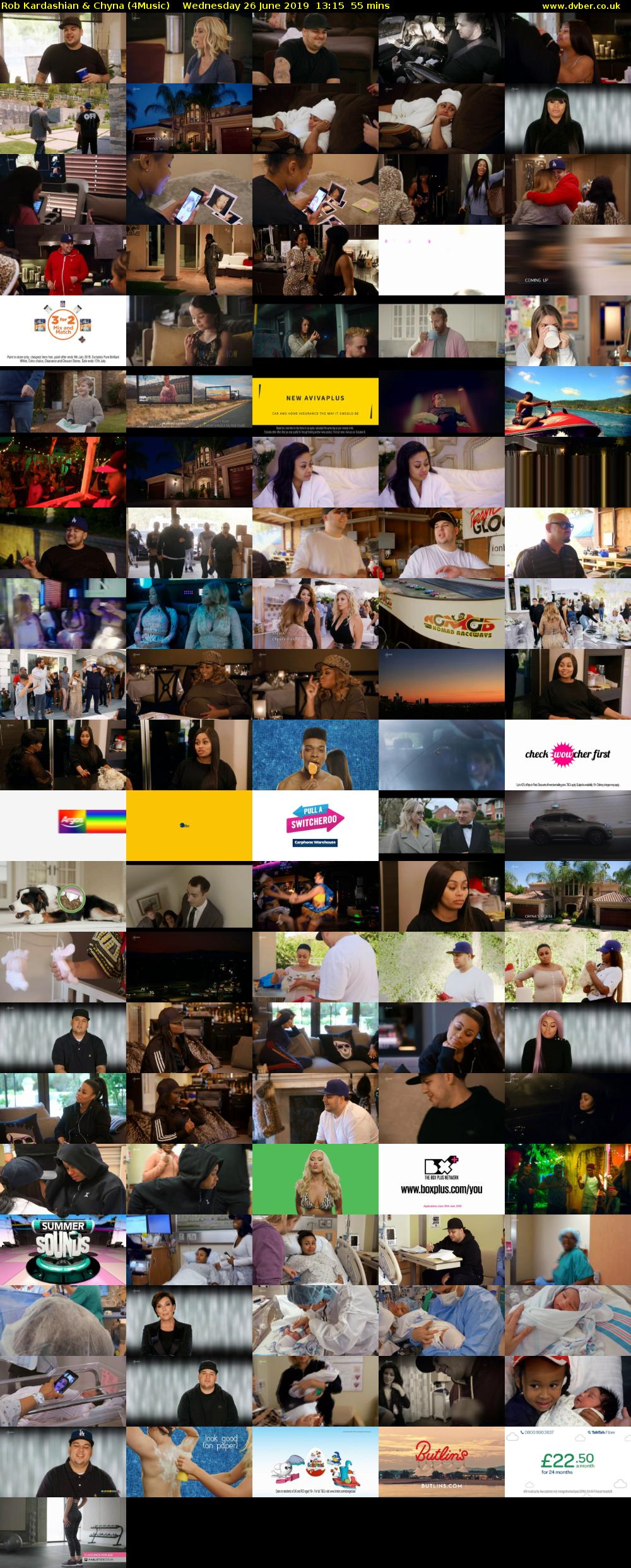 Rob Kardashian & Chyna (4Music) Wednesday 26 June 2019 13:15 - 14:10