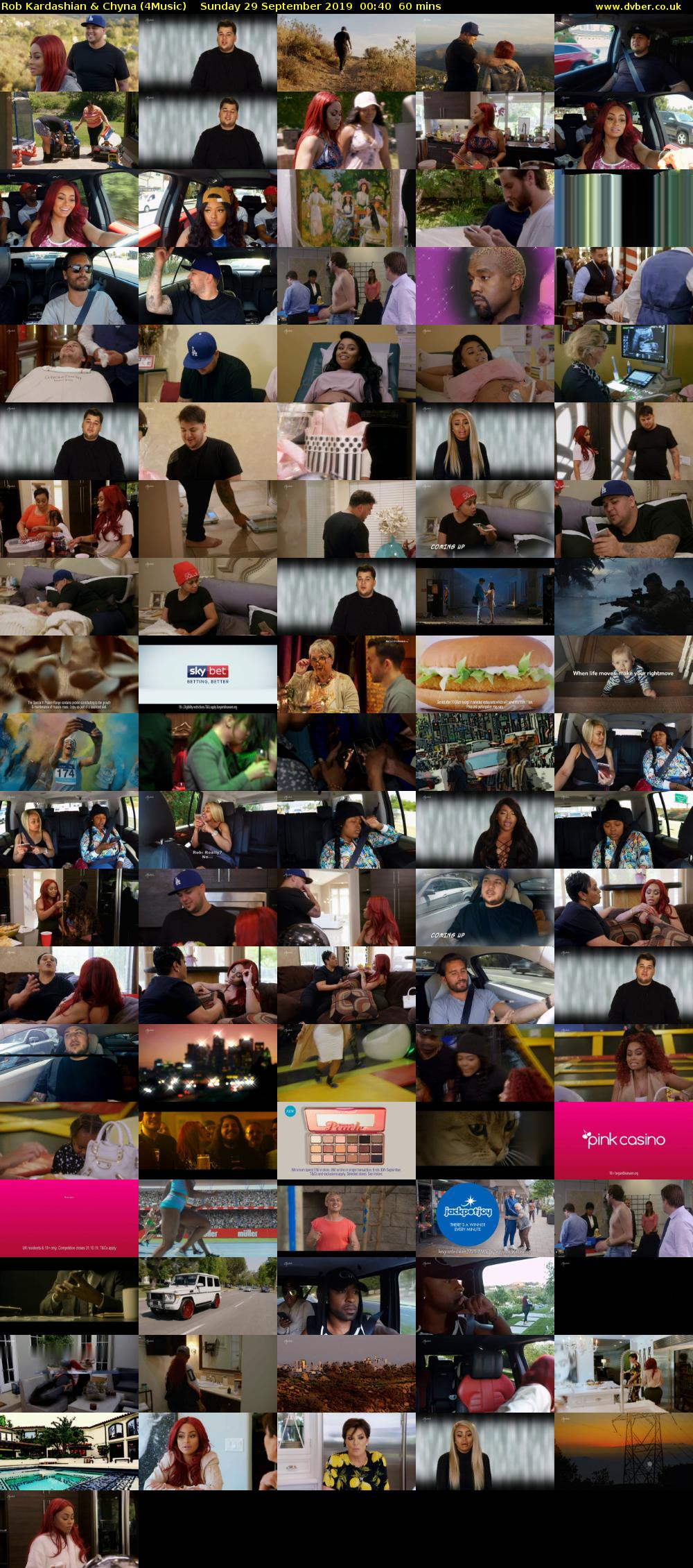 Rob Kardashian & Chyna (4Music) Sunday 29 September 2019 00:40 - 01:40