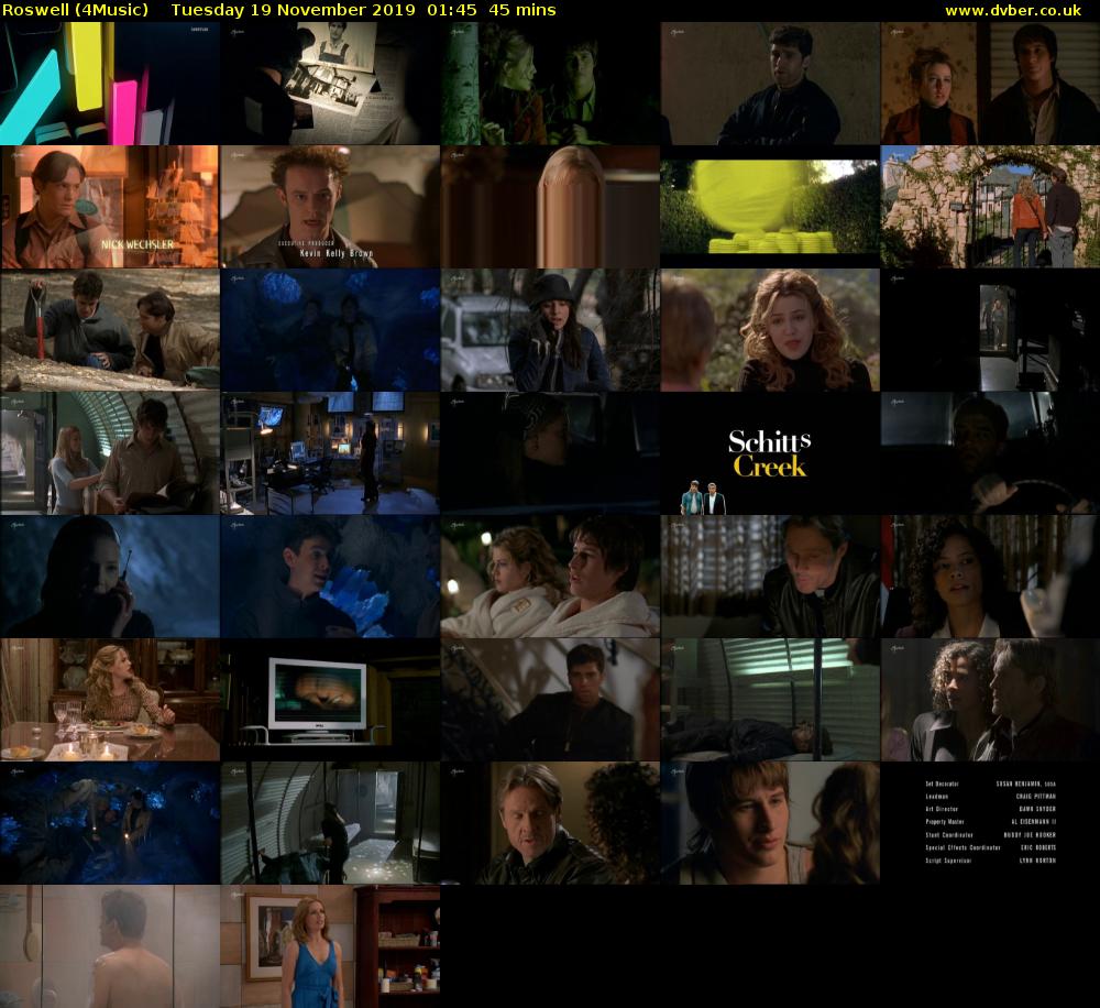 Roswell (4Music) Tuesday 19 November 2019 01:45 - 02:30